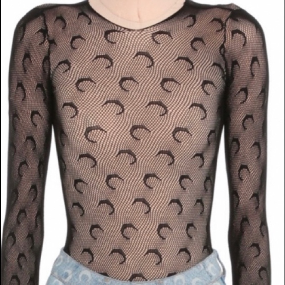 Marine Serre Sheer Moon Top